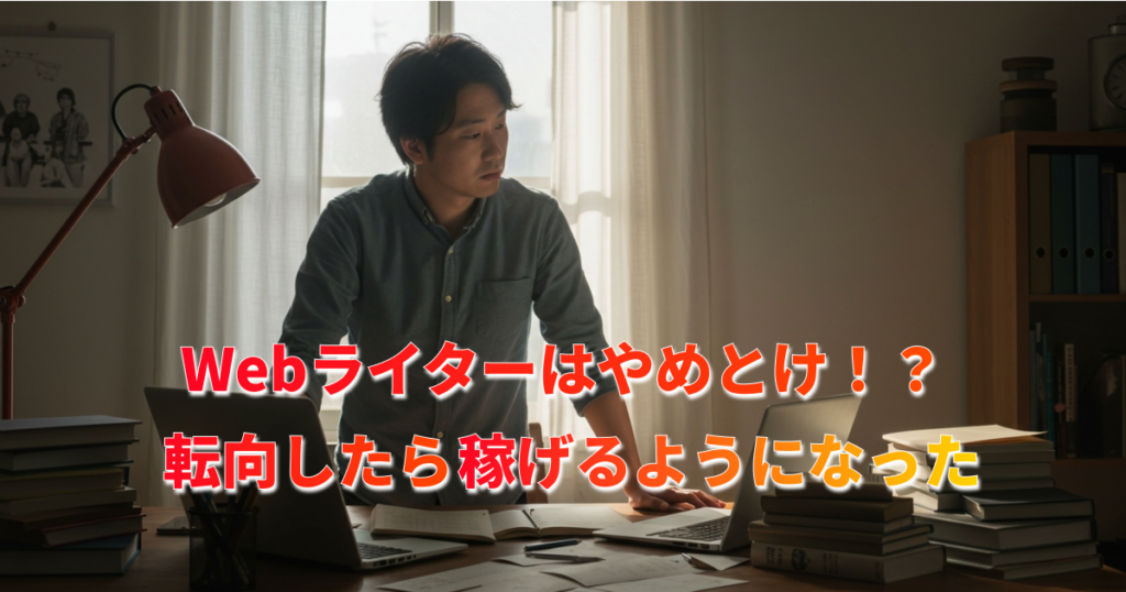 Webライターはやめとけ?収入に限界を感じたので転向して良かった理由
