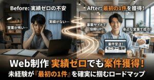 Web制作の実績ゼロでも案件獲得できる！「最初の1件」を受注するためのロードマップ