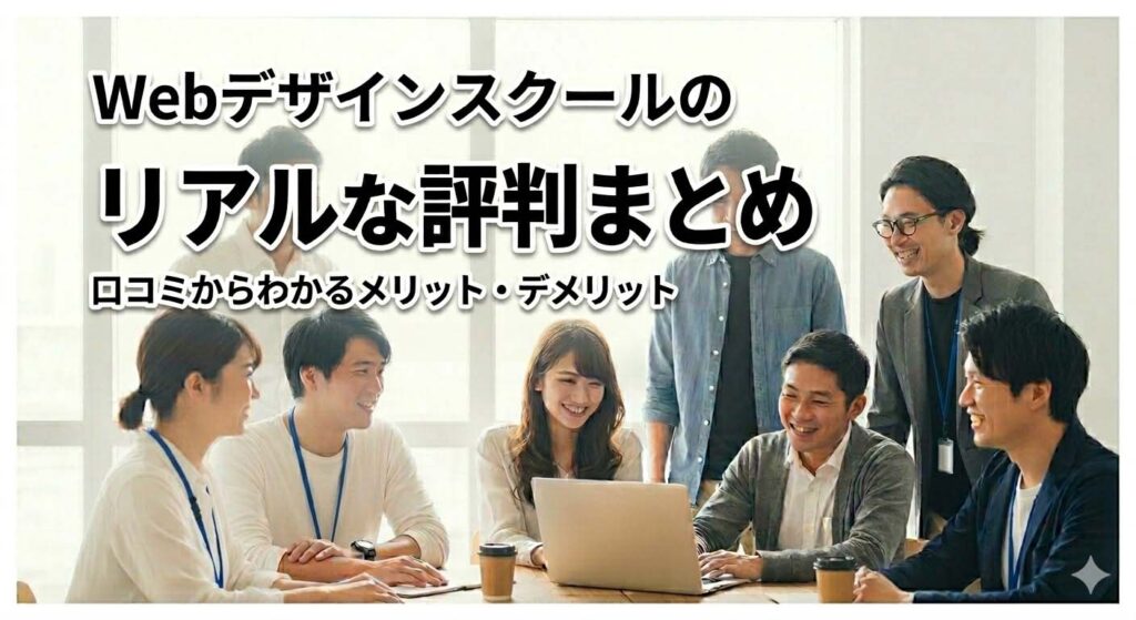 Webデザインスクールの口コミ・評判からわかるリアルなメリット・デメリットを紹介