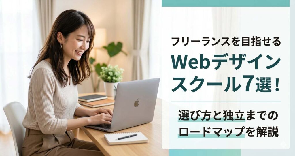 フリーランスを目指せるWebデザインスクール7選！選び方と独立までのロードマップを解説