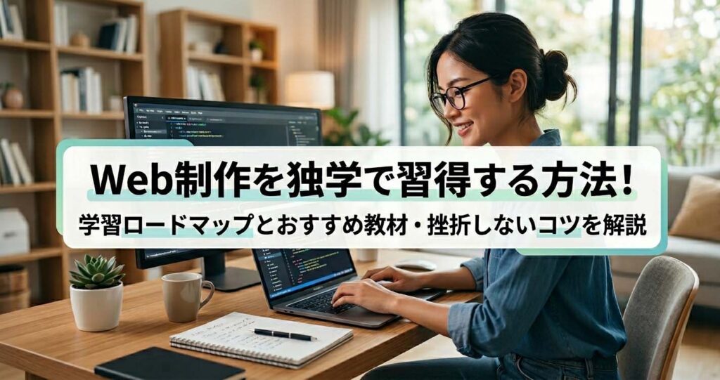 Web制作を独学で習得する方法！学習ロードマップとおすすめ教材・挫折しないコツを解説